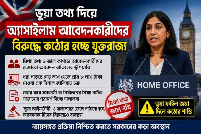 মিথ্যা কাহিনি ও জাল কাগজে অ্যাসাইলাম, হাজারো আবেদন বাতিলের হুঁশিয়ারি